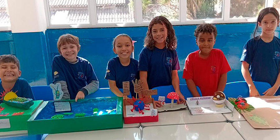 alunos apresentam trabalho sobre células 