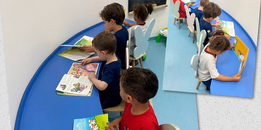 atividade de leitura na escola moura jardim 